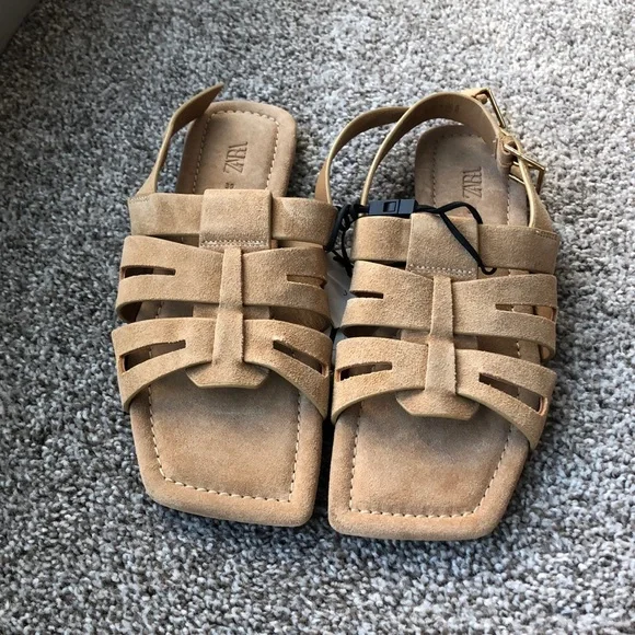 Zara | Shoes | Zara Split Leather Slingback Flats | Poshmark display picture 2